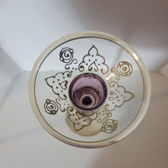 Vintage Pier 1 Exclusive Raja Hand Painted Taper Candle Holder Set NOS - Picture 4 of 7